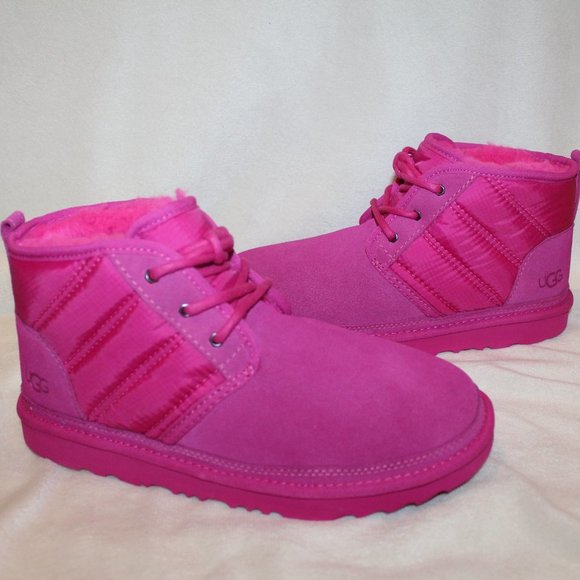 NIB YOUTH 6 WOMEN'S 8 TASMAN SUEDE PUFFER NEUMEL BOOT TAFFY PINK - Picture 2 of 8